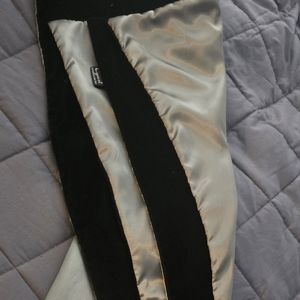 Gray Satin and Black Velvet evening Shawl